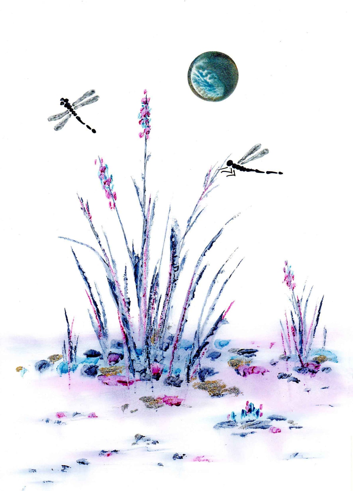 Spring Moon Dragonflies