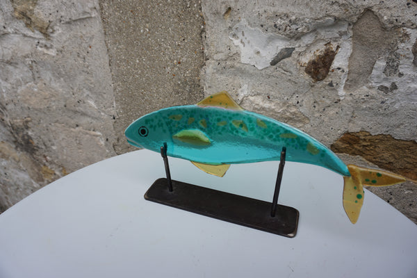 Fish on Stand (Aqua/Amber)
