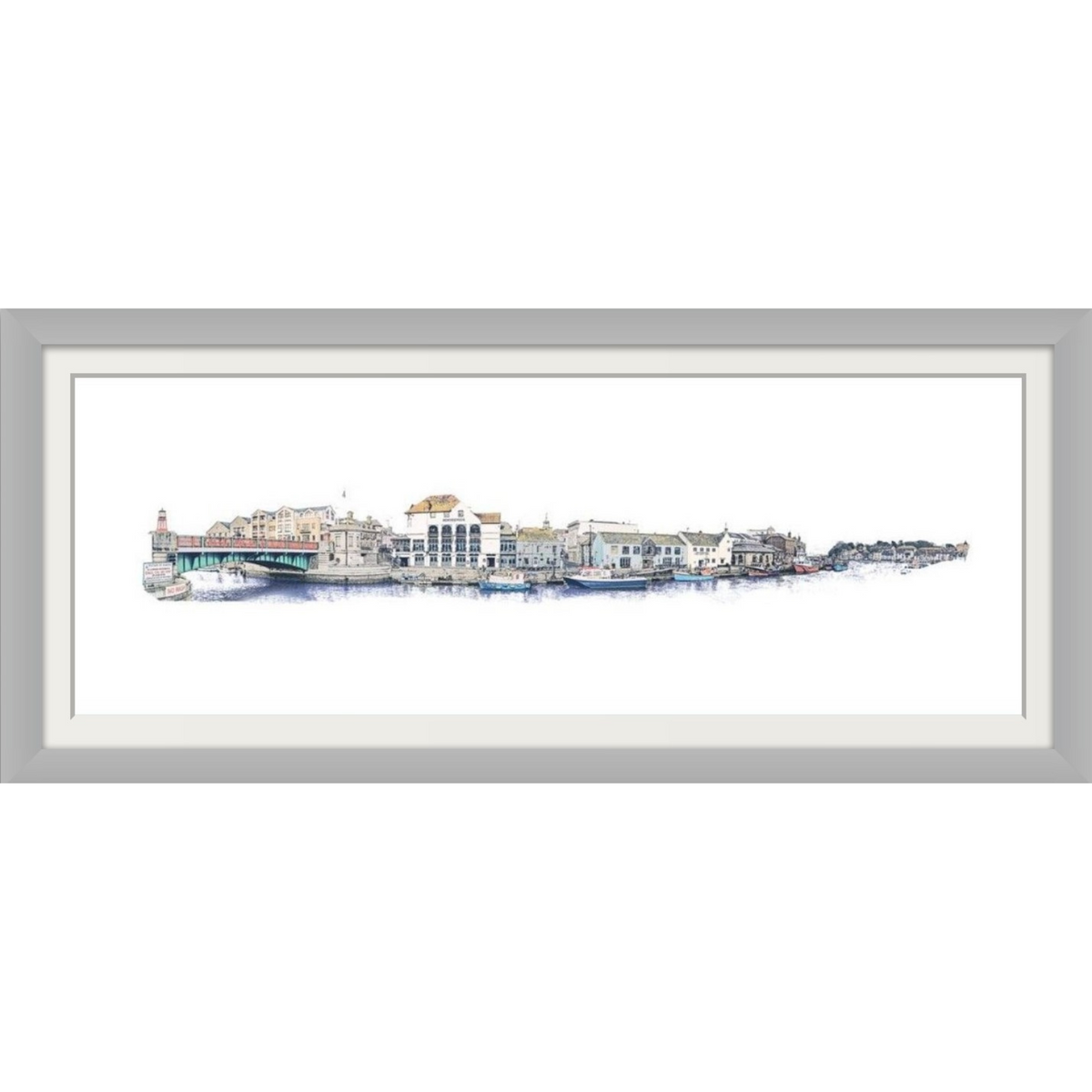 Harbour Walk Bridge (Framed Print)