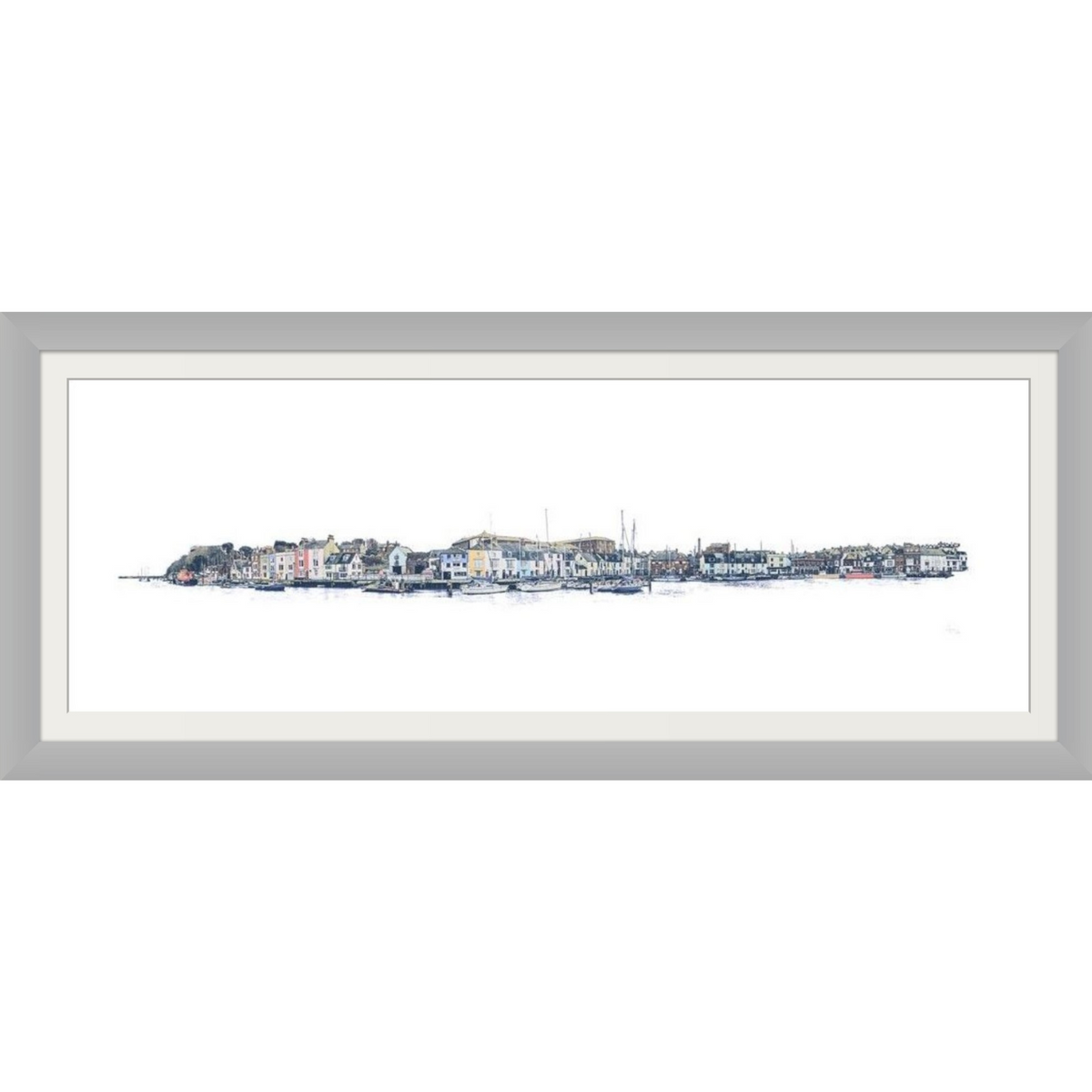 Harbour Walk Quay (Framed Print)