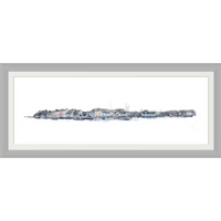 Harbour Walk Quay (Framed Print)