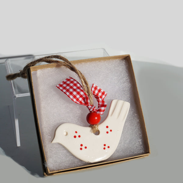 Ceramic Xmas Hanger - Dove