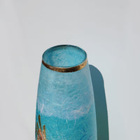 Tall Ellipse Vase - Pink and Gold