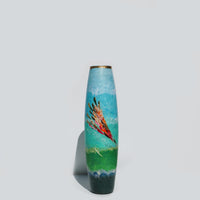 Tall Ellipse Vase - Pink and Gold