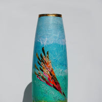 Tall Ellipse Vase - Pink and Gold