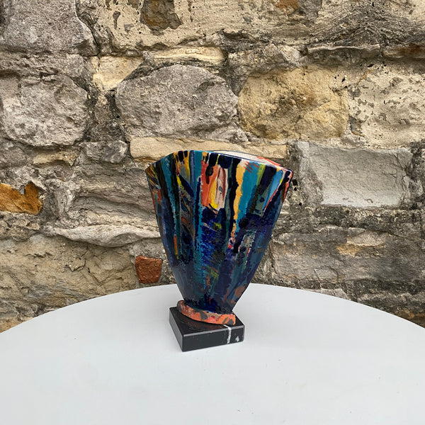 Large Slabbed Vase on Marble