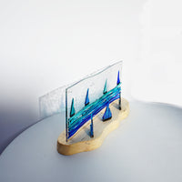 Blue Boats Panel with 3 Freestanding Boats