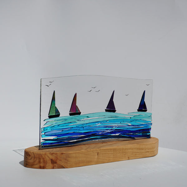 Single Boat Panel with 4 Dichroic boats