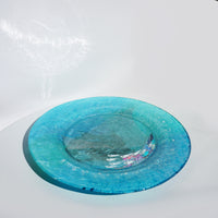 Large Plate - Blue & Silver
