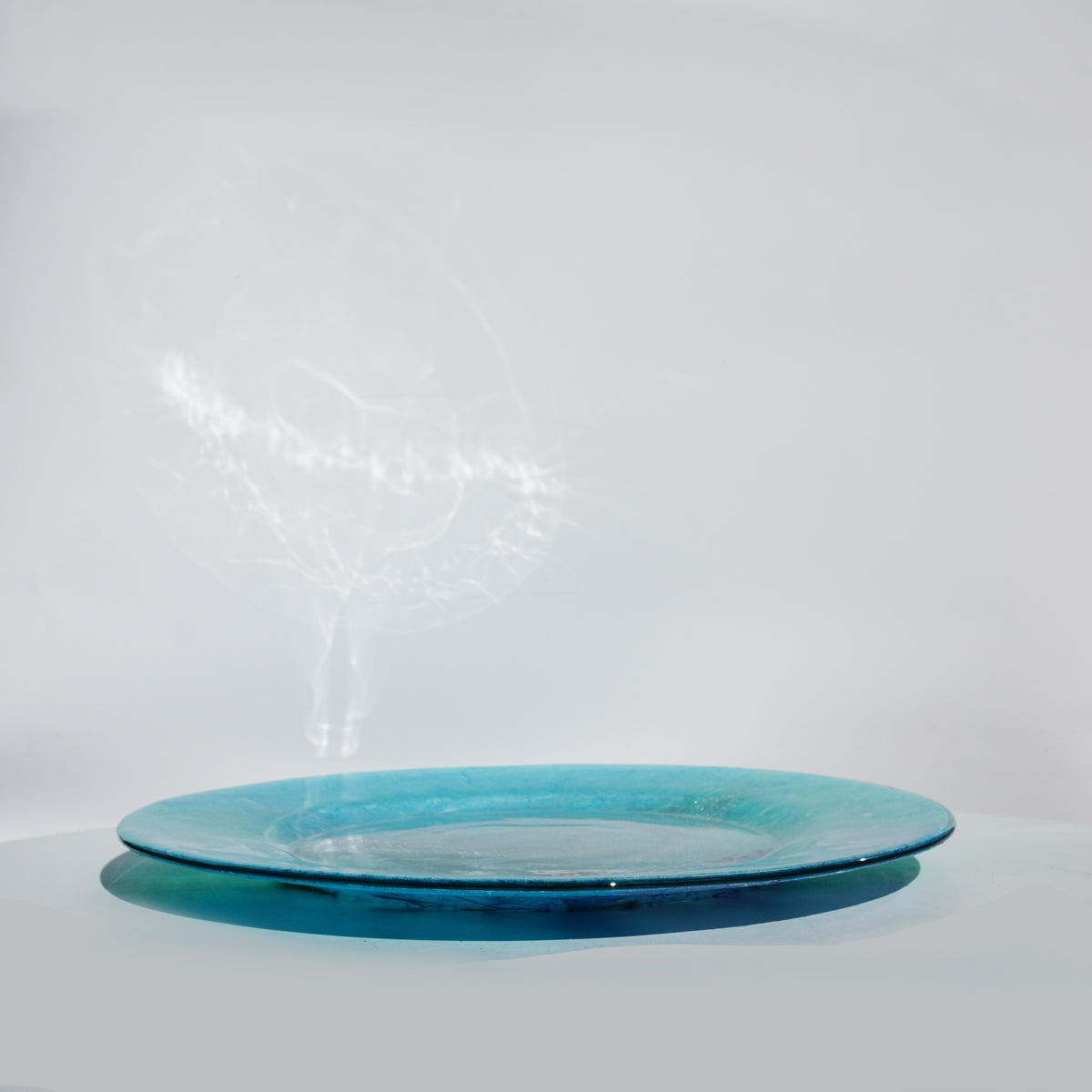 Large Plate - Blue & Silver