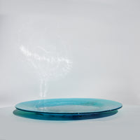 Large Plate - Blue & Silver