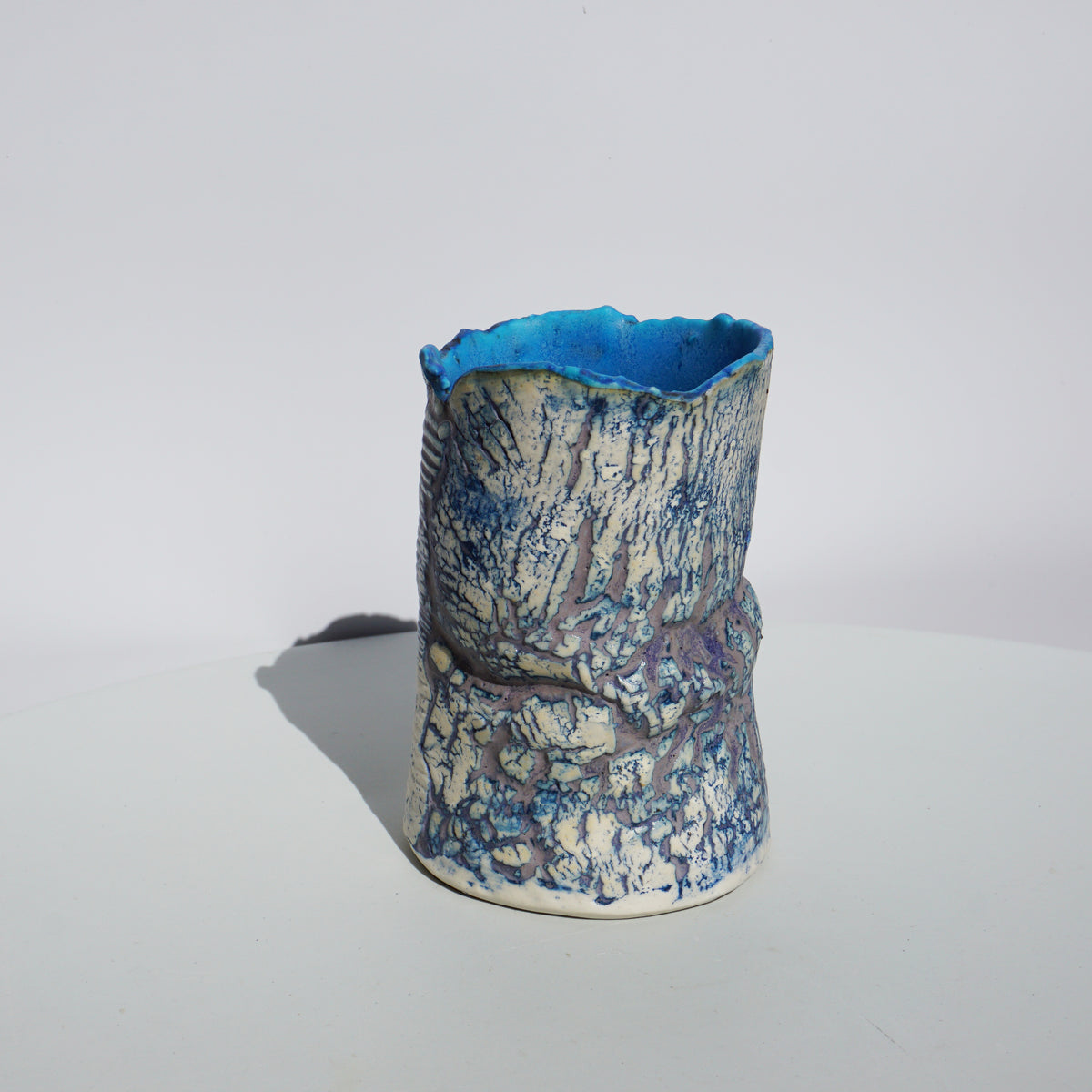 Cylindrical Textured Vase