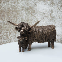 Highland Cow & Calf Standing