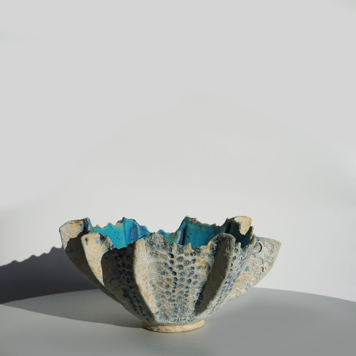 Jagged Textural Ribbed Bowl