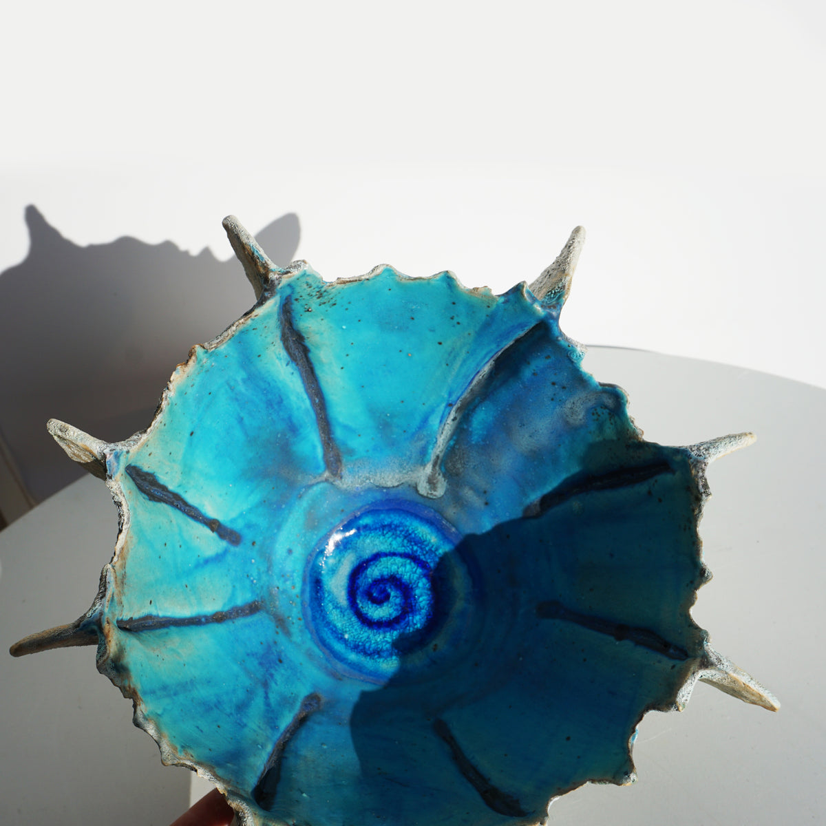 Jagged Textural Ribbed Bowl