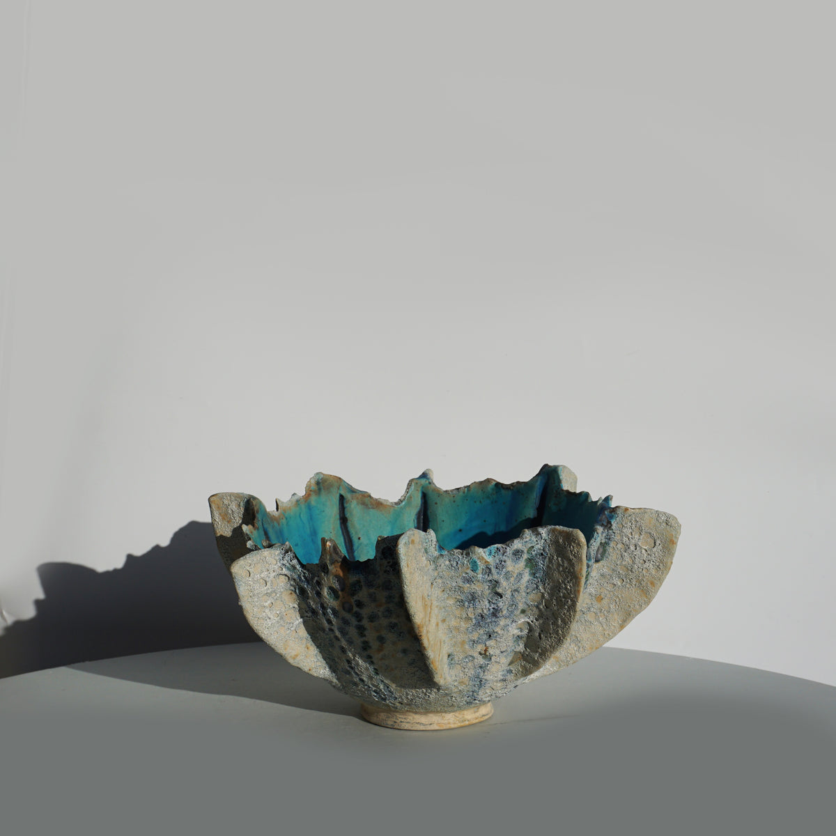 Jagged Textural Ribbed Bowl