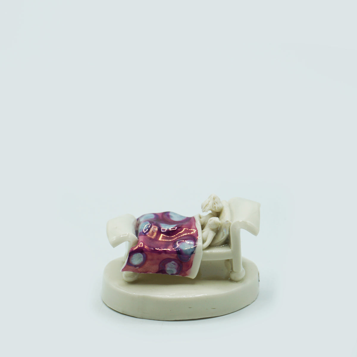 Woman in Bed with Cat