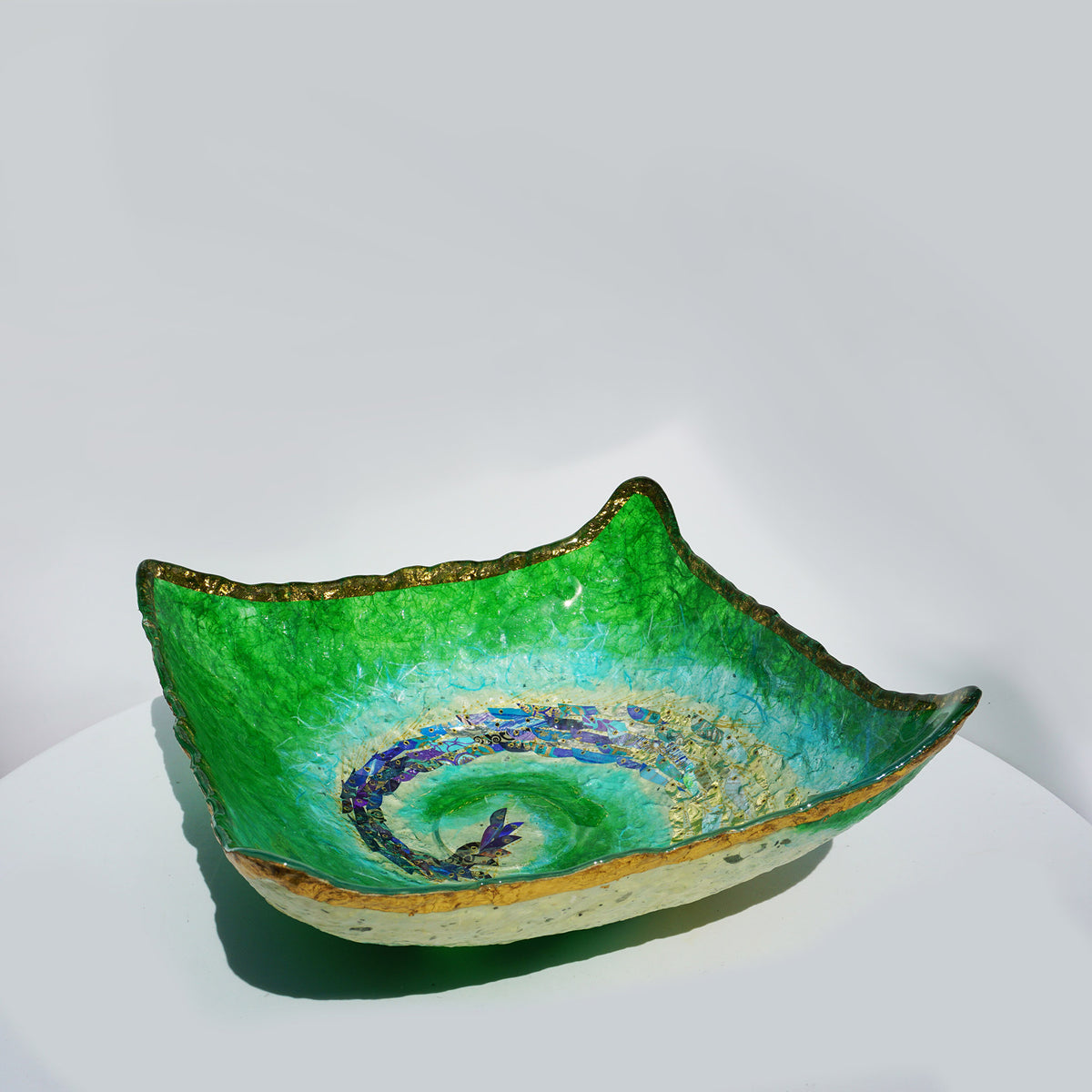 Square Bowl - Crinkle Rim