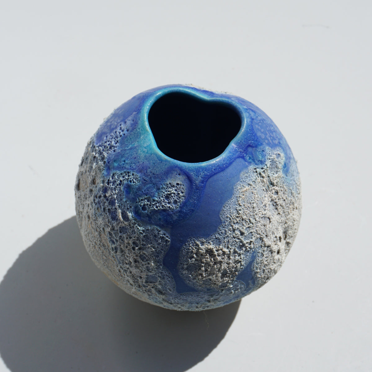 Blue Textural Pot