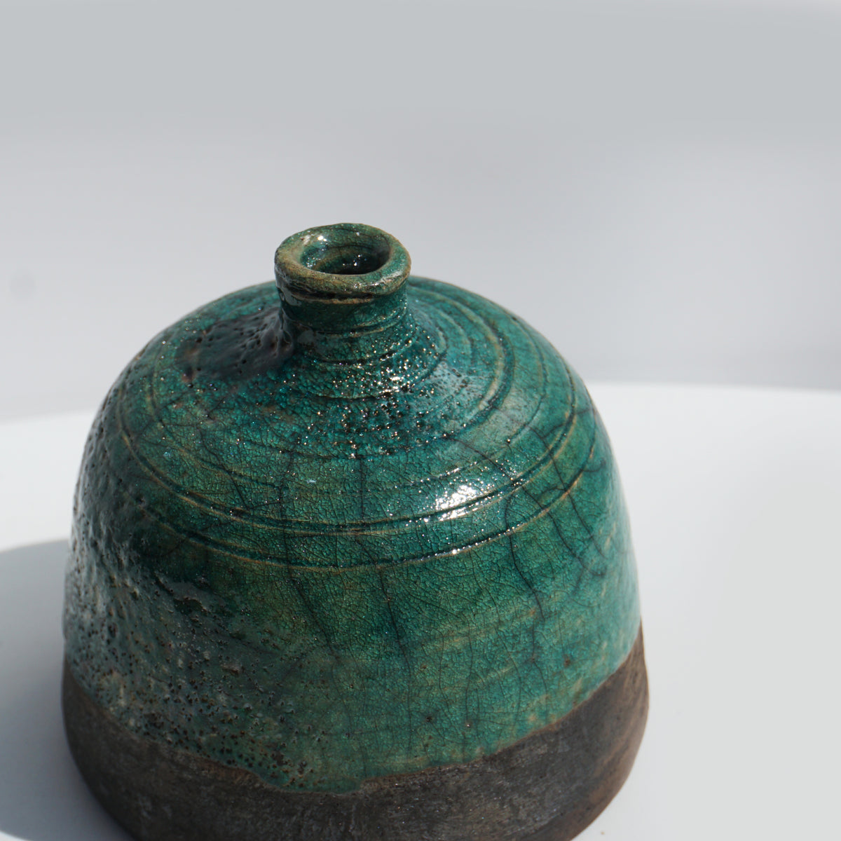 Small Raku Bud Vase #3