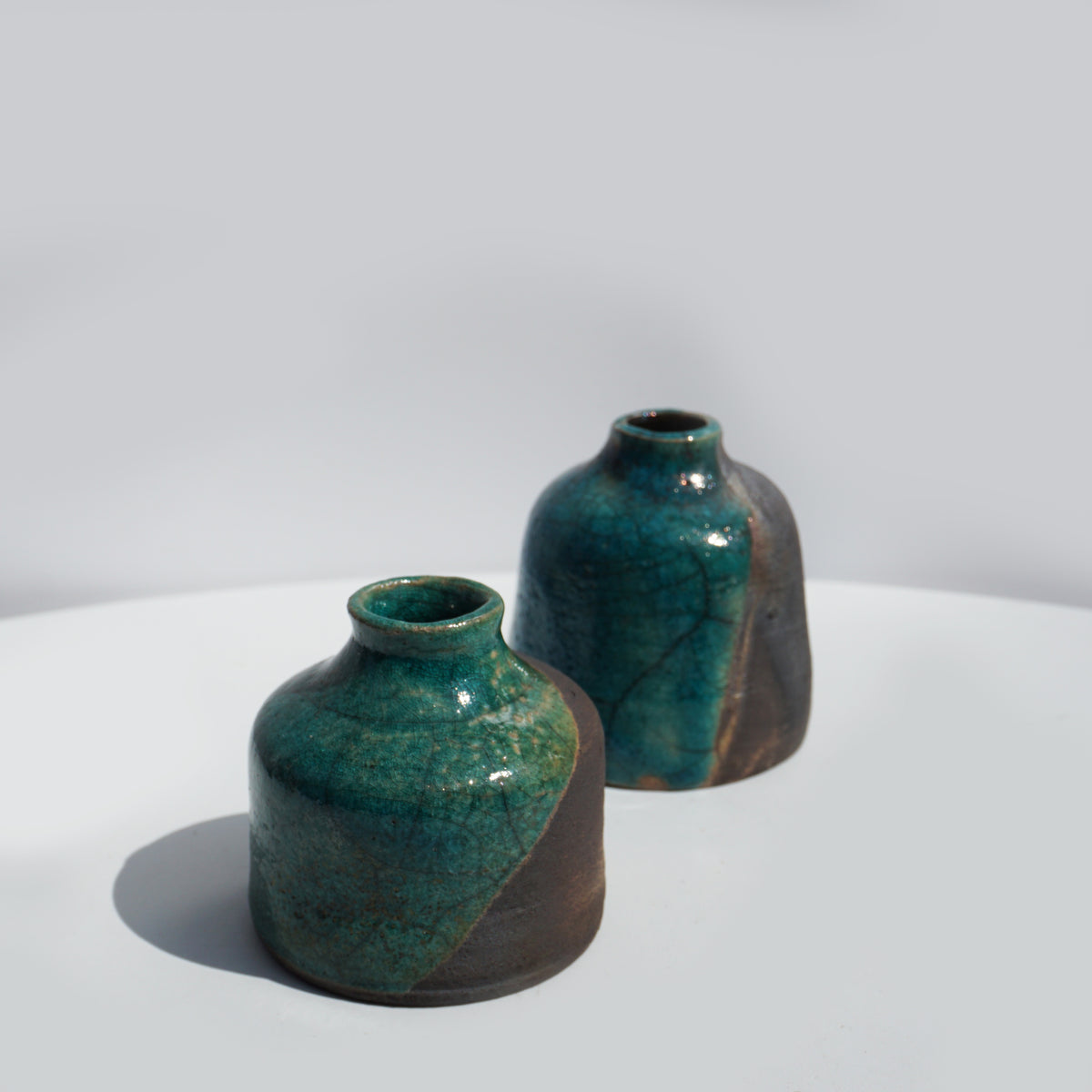 Small Raku Bud Vase #1