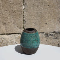 Raku Oval Vase