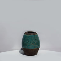 Raku Oval Vase