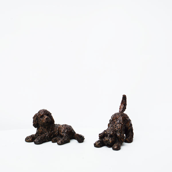 Cockapoo Playing - Solid Bronze