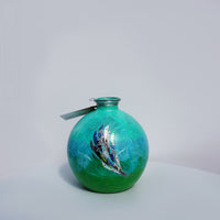 Orb Vase - Green & Silver