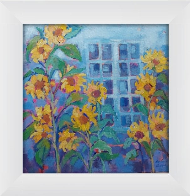 Sunflowers By Window