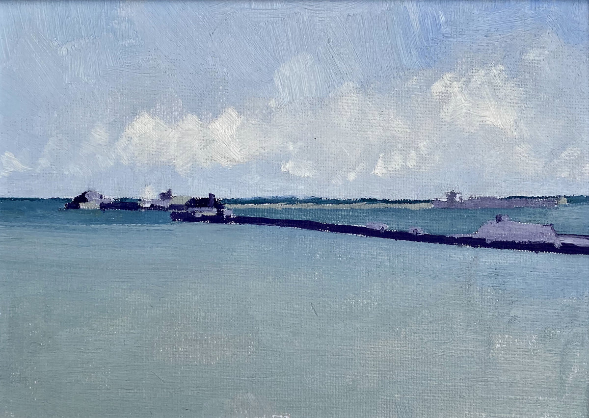 Portland Breakwater, From Nothe Gardens
