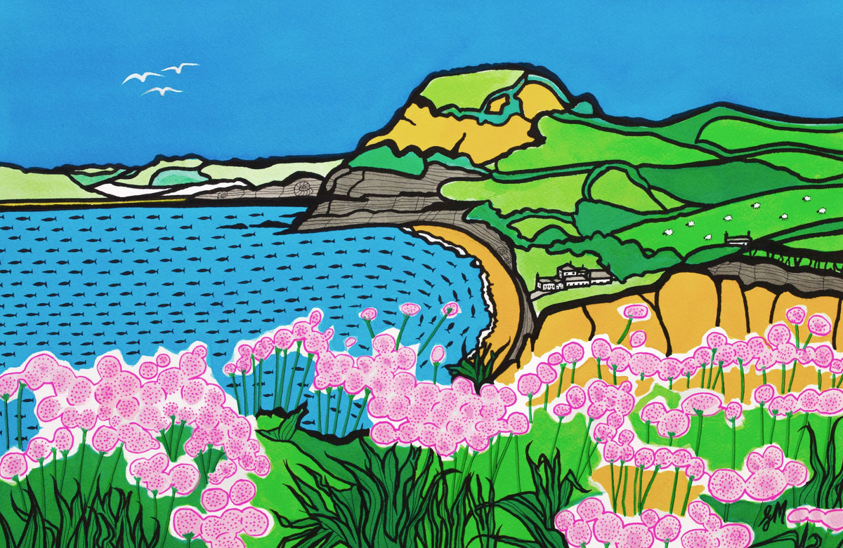 Sea Thrift At Golden Cap (Limited Edition Print)
