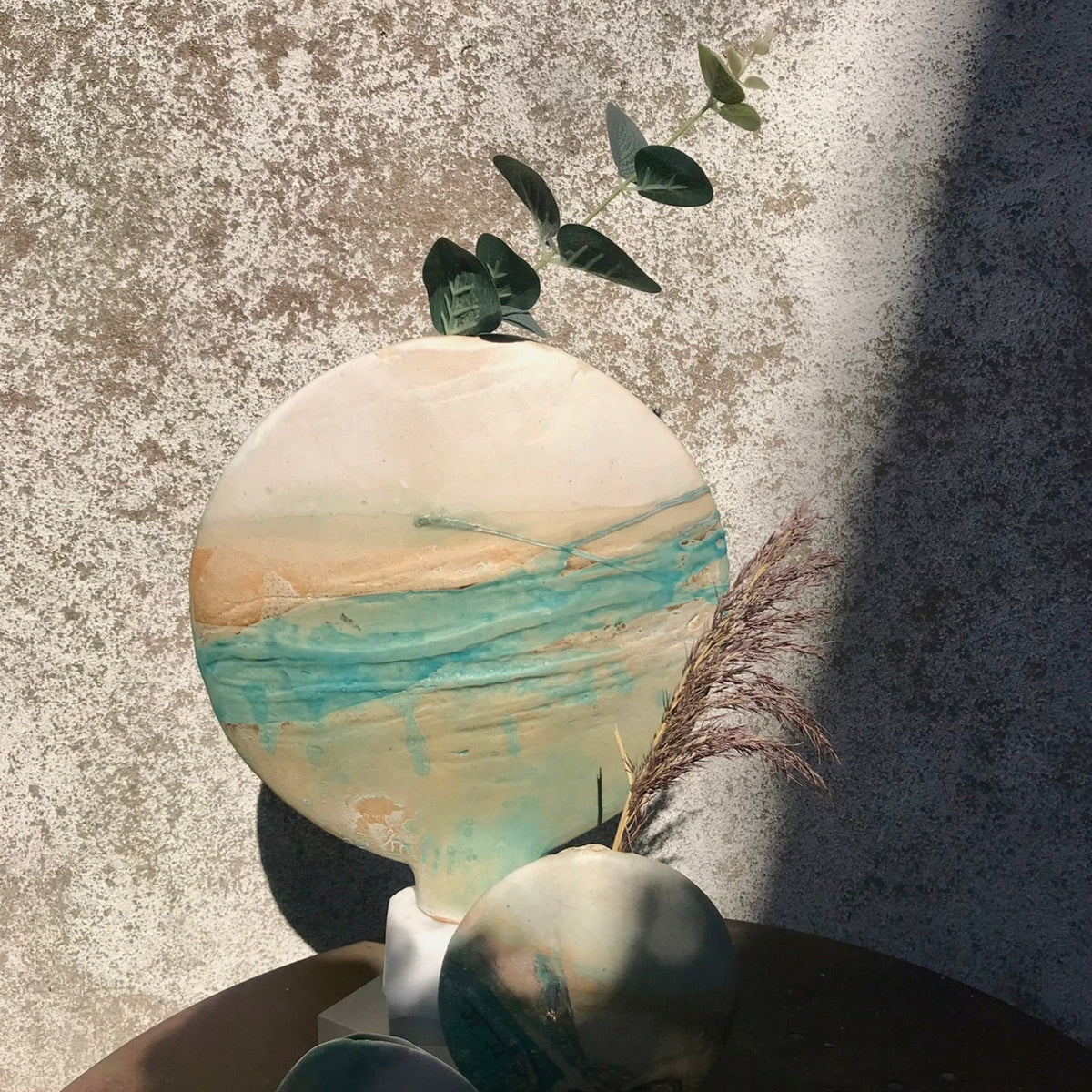 Ikebana Sculpture on Marble