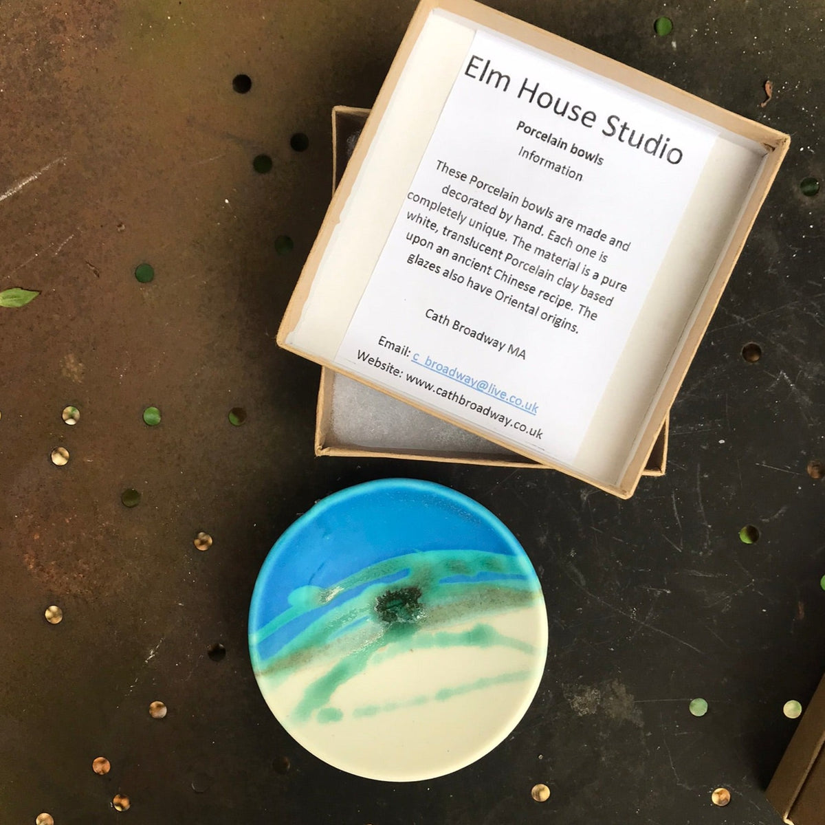 Aqua Porcelain Bowl (Mini)