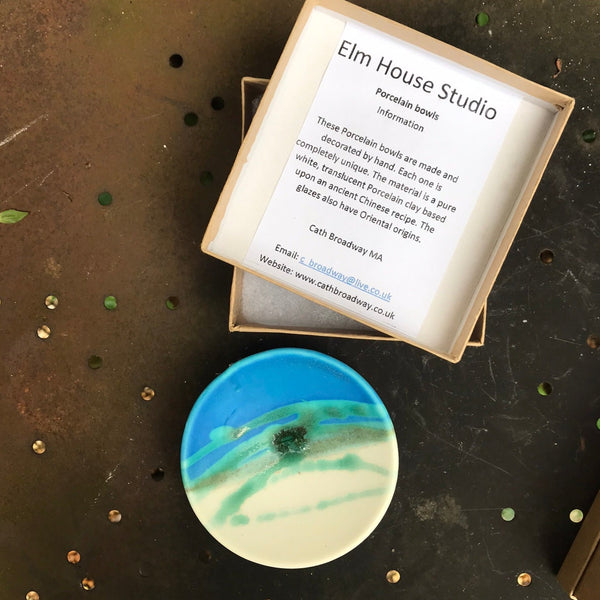 Aqua Porcelain Bowl (Mini)