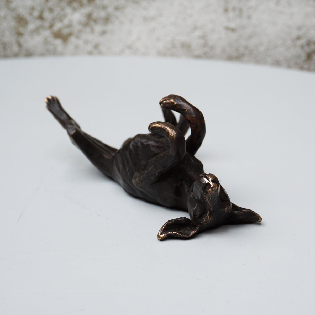 Dog on Back - Solid Bronze