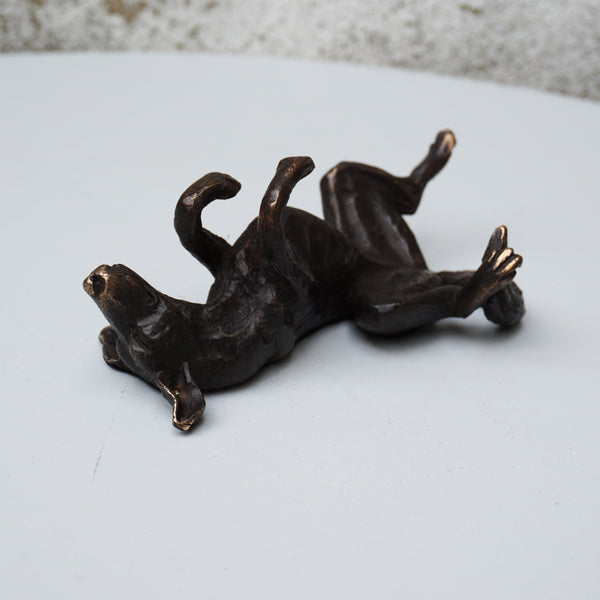 Dog on Back - Solid Bronze