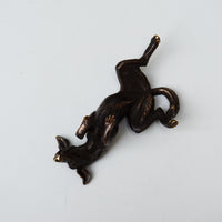 Dog on Back - Solid Bronze