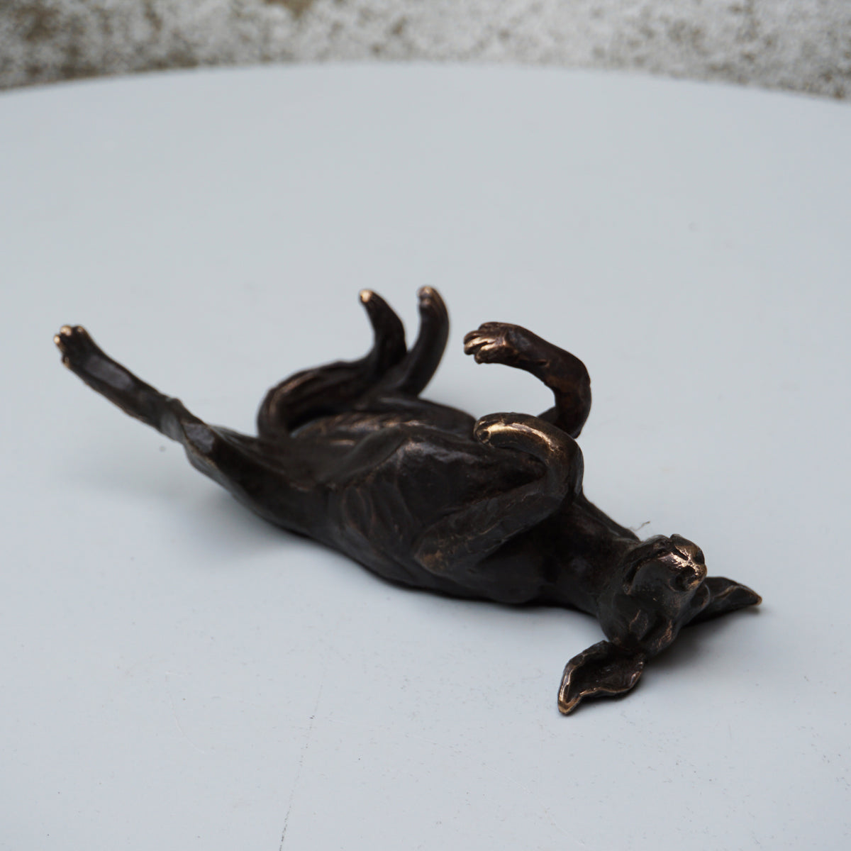 Dog on Back - Solid Bronze