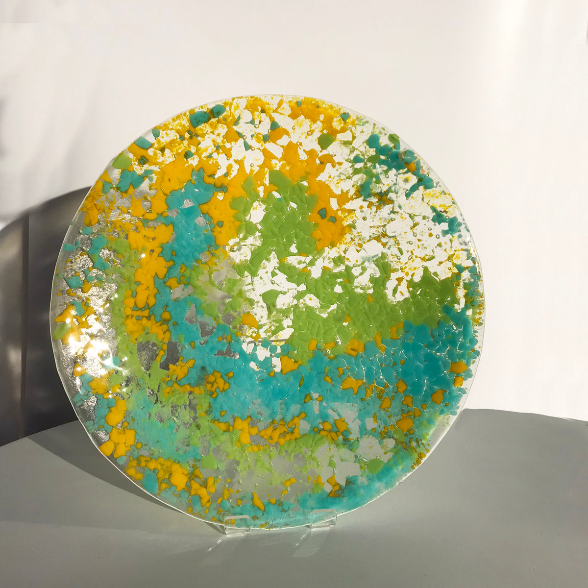 Decorative Plate - Yellow/Blue