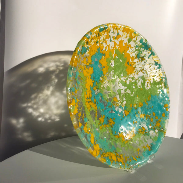 Decorative Plate - Yellow/Blue