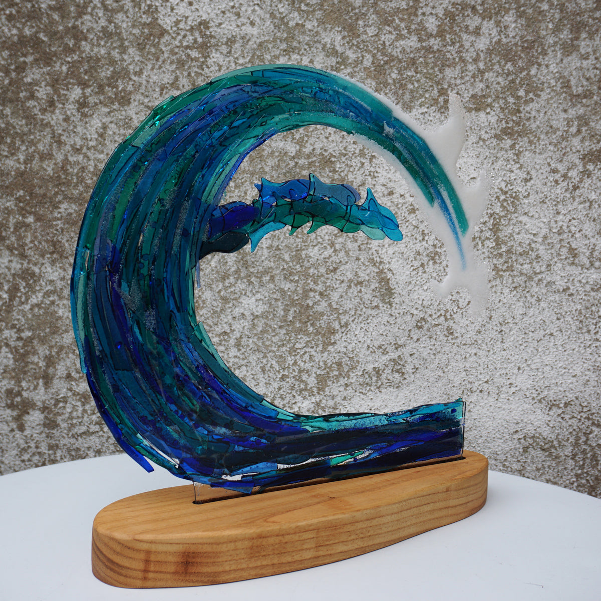 Glass Wave With Fish