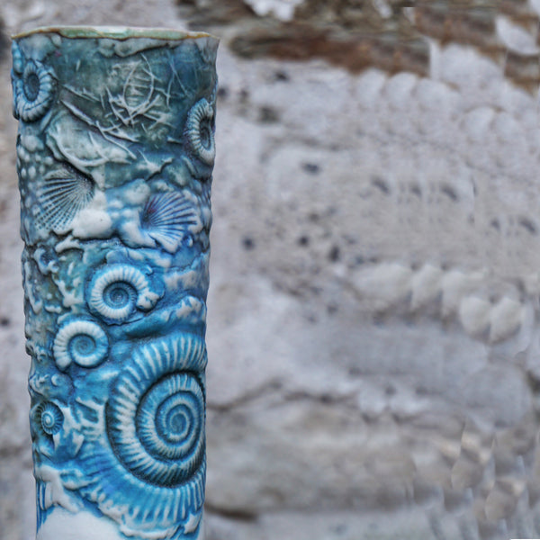 Ammonite Slim Pencil Vessel #3