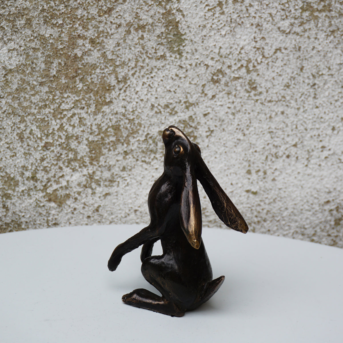 Moon Watching Hare - Solid Bronze