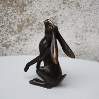 Moon Watching Hare - Solid Bronze