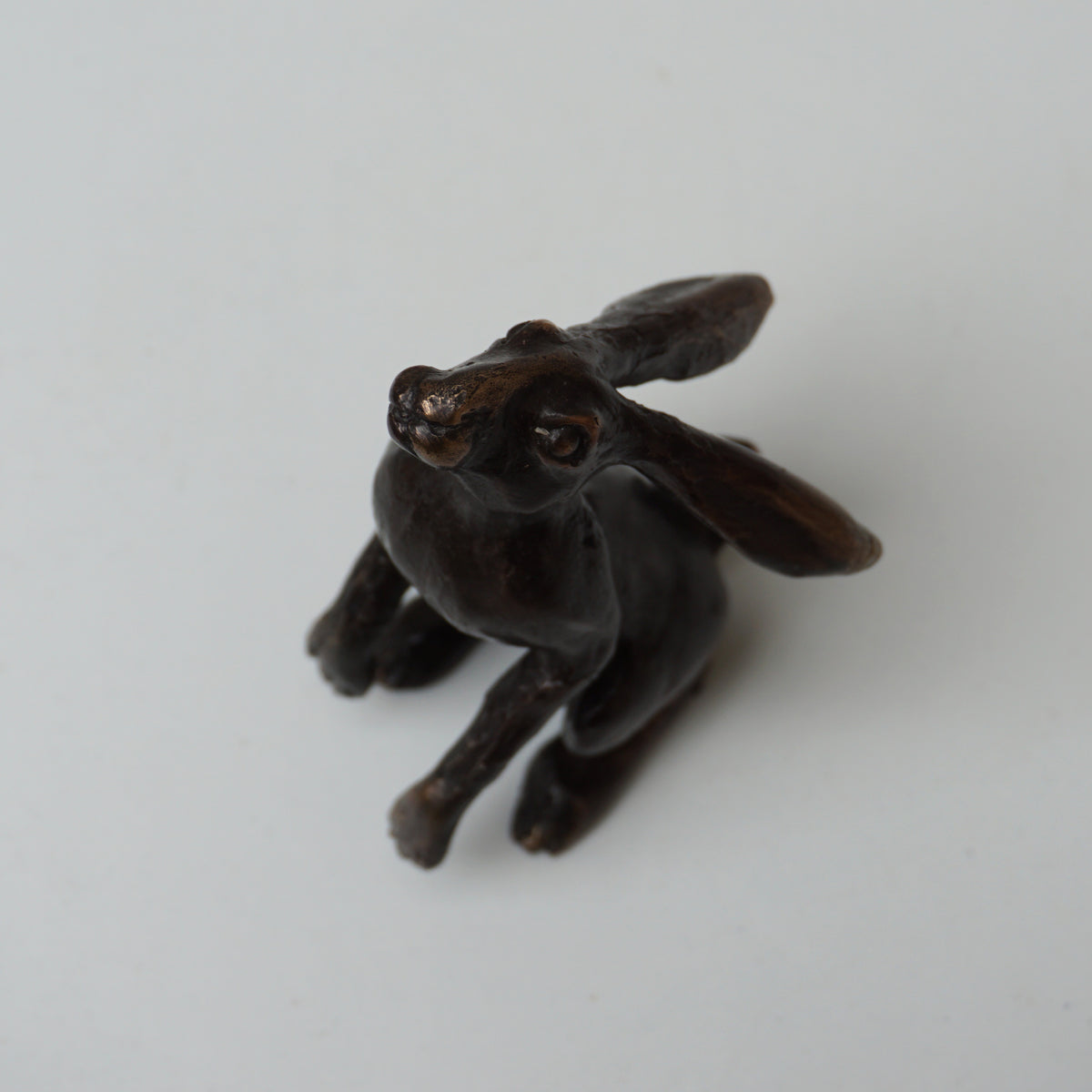 Moon Watching Hare - Solid Bronze