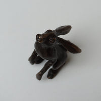 Moon Watching Hare - Solid Bronze