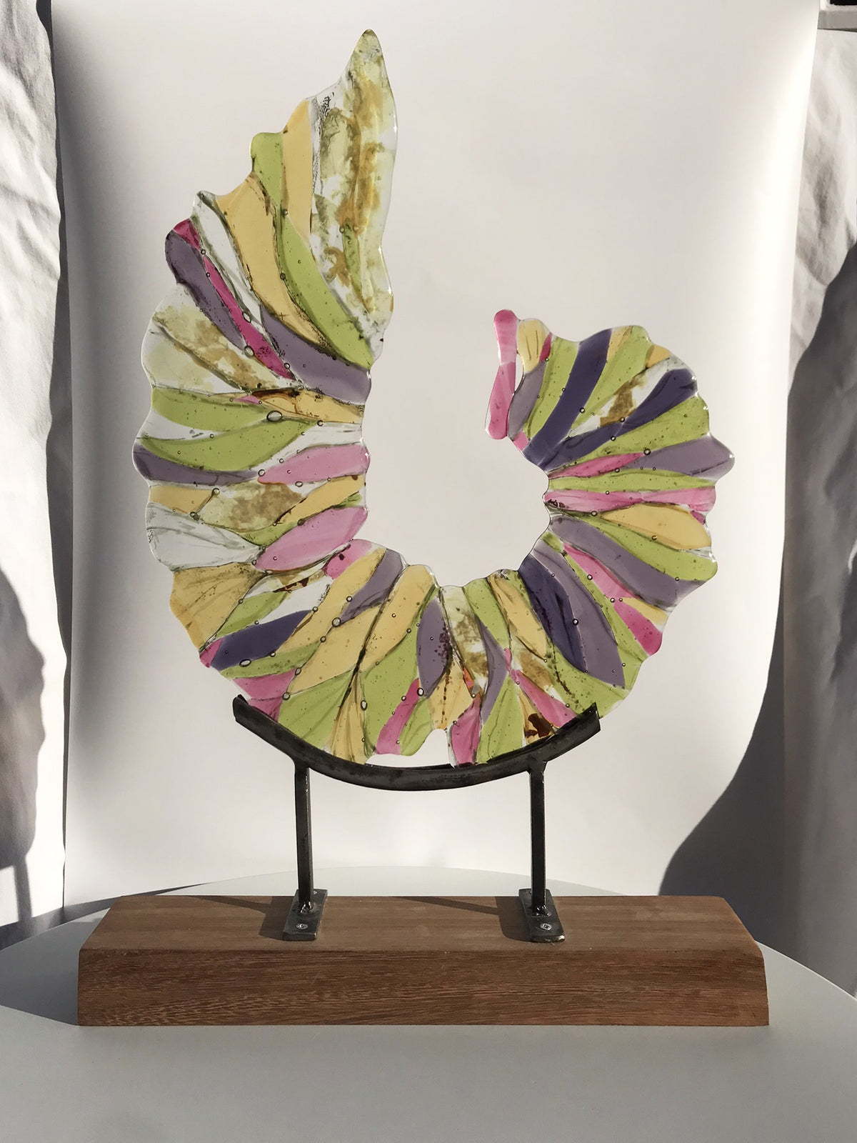 Fused Glass Ammonite