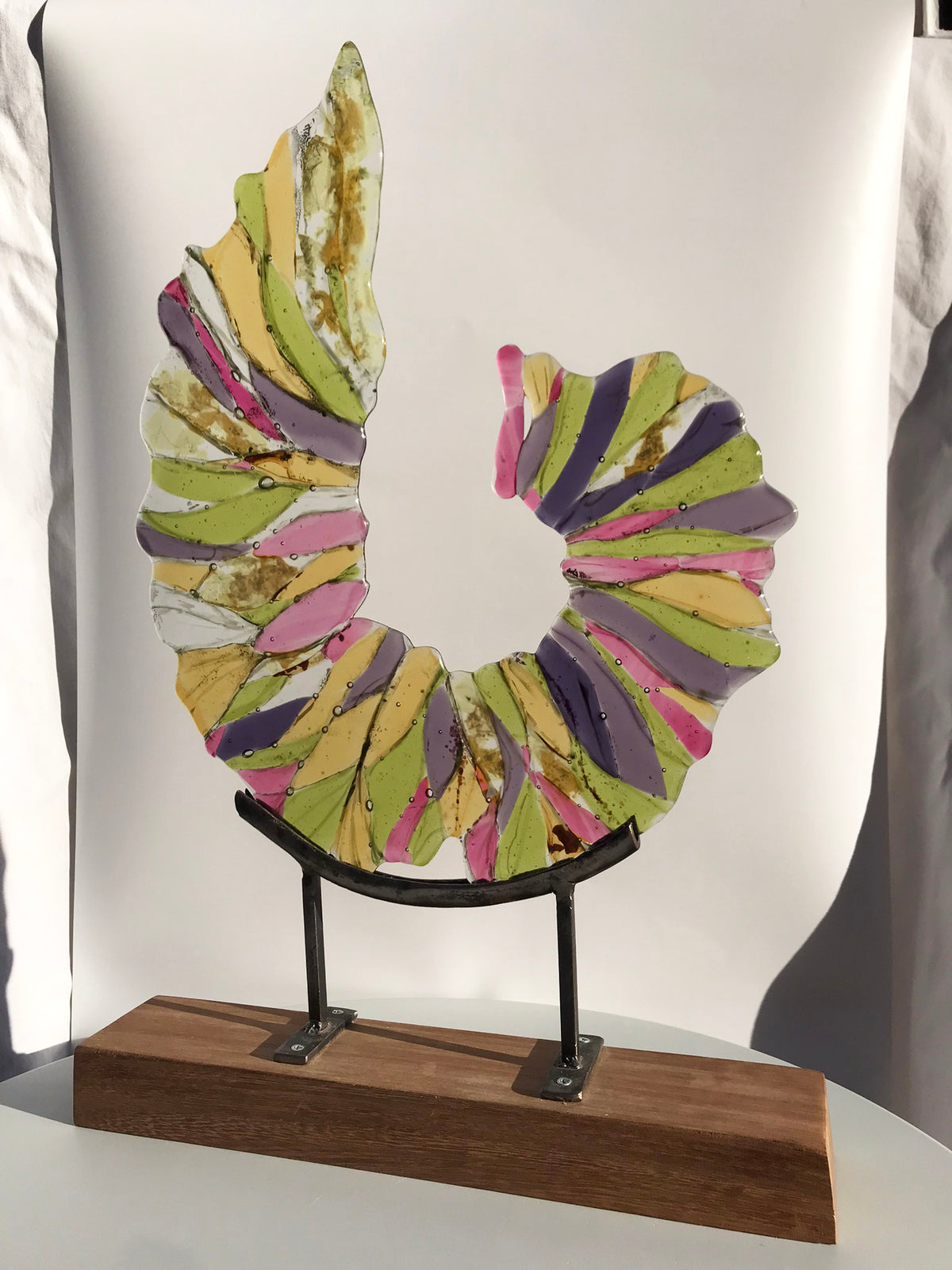 Fused Glass Ammonite
