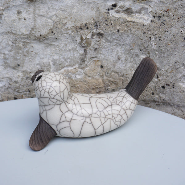 White Seal on Flippers - Medium